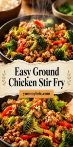 Easy Ground Chicken Stir Fry with Broccoli