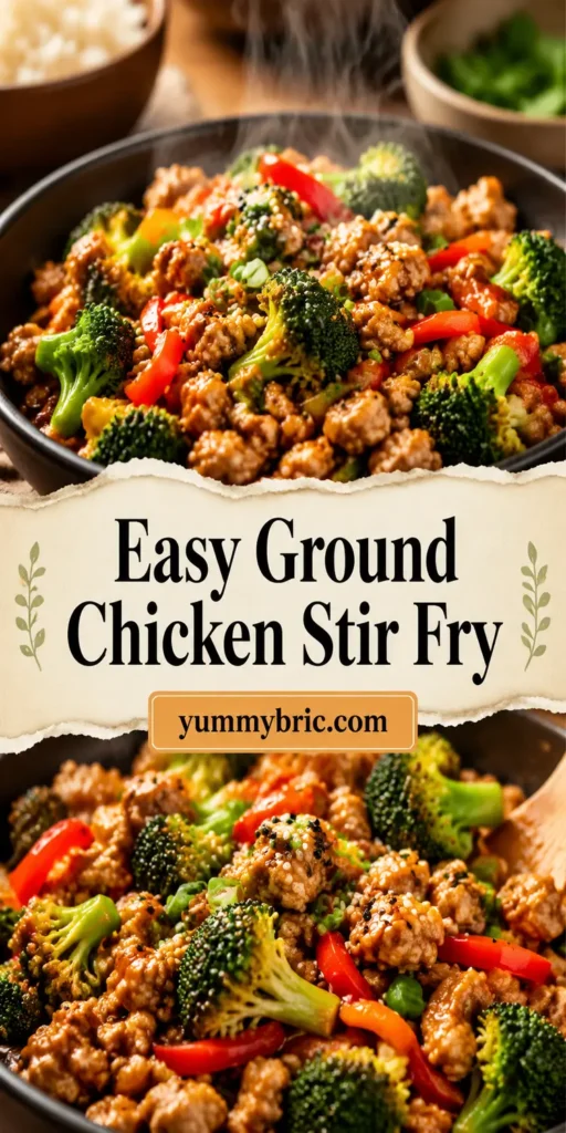 Easy Ground Chicken Stir Fry with Broccoli