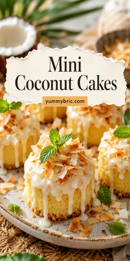 Mini Coconut Cakes for Summer Parties