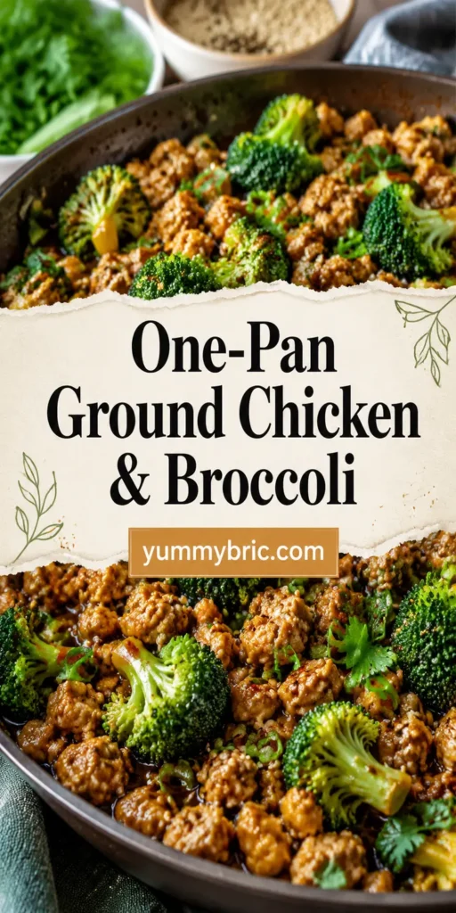 One-Pan Ground Chicken and Broccoli Dinner