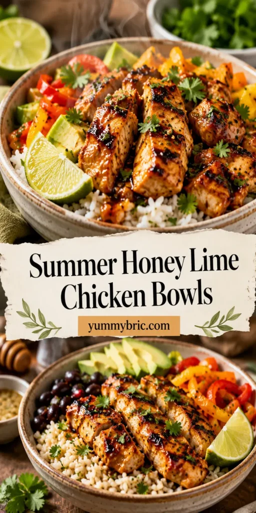 Summer Honey Lime Chicken Dinner Bowls