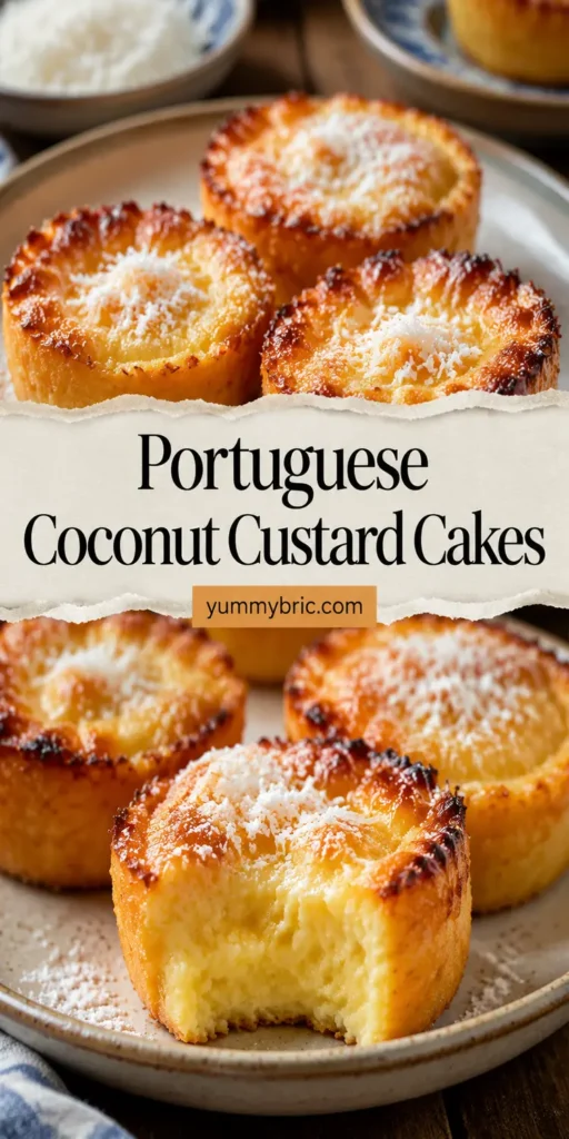 Portuguese Coconut Custard Cakes for Dessert