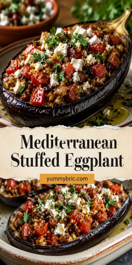 Mediterranean Stuffed Eggplant with Feta