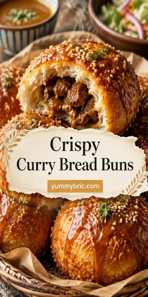 Crispy Curry Bread Buns with Beef Filling