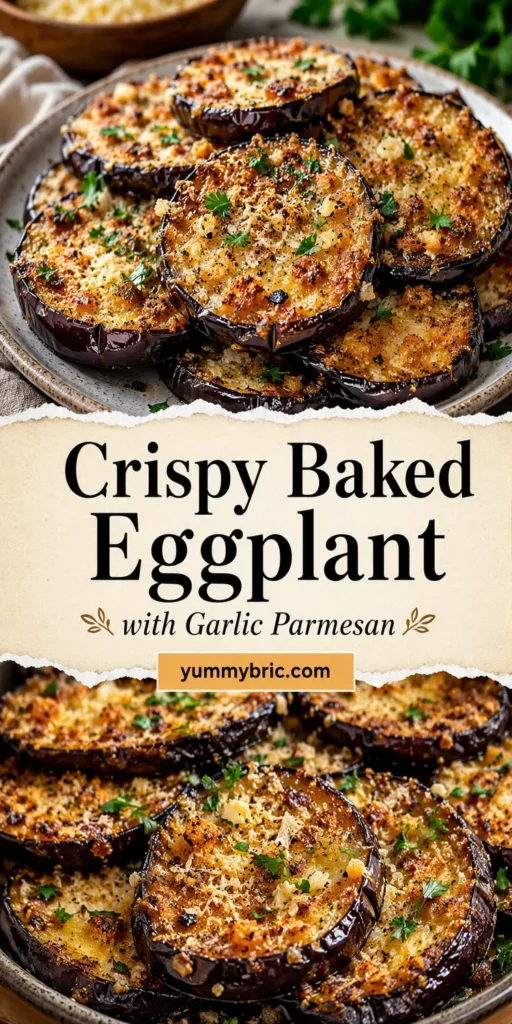 Crispy Baked Eggplant with Garlic Parmesan