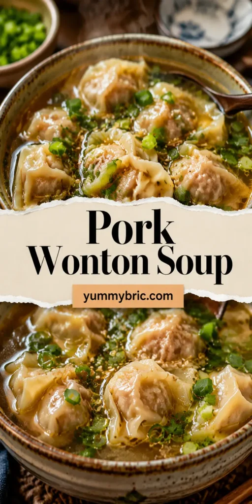 Easy Pork Wonton Soup with Green Onions