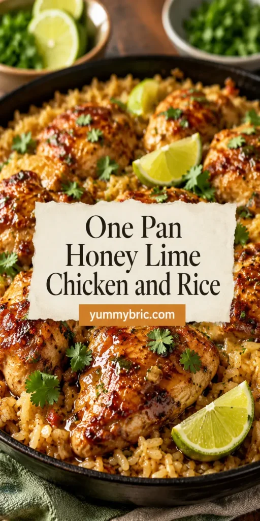 One Pan Honey Lime Chicken and Rice