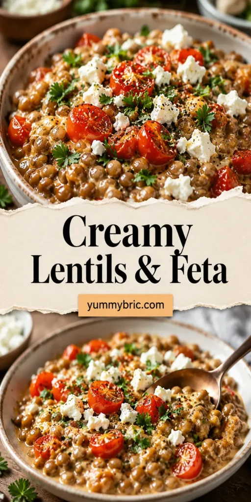 Creamy Lentils with Feta and Tomatoes