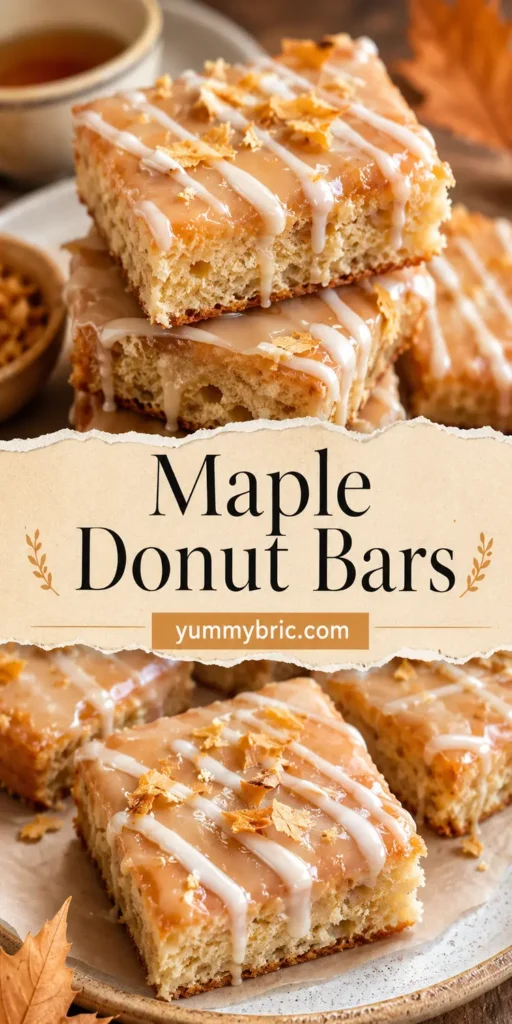 Maple Donut Bars with Sweet Vanilla Glaze