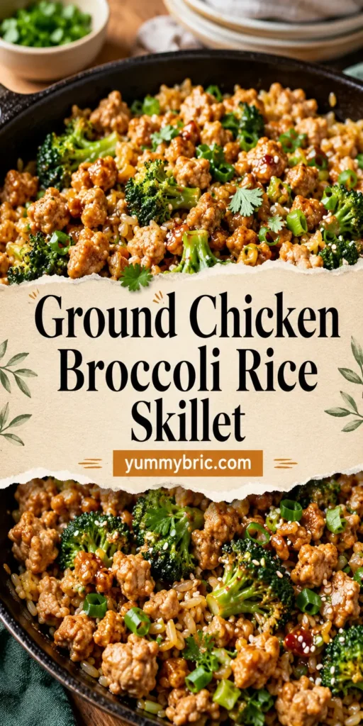 Ground Chicken Broccoli Rice Skillet