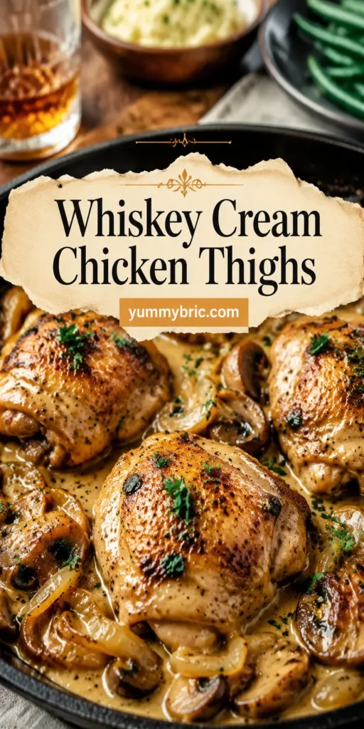 Whiskey Cream Chicken Thighs for Sunday Dinner