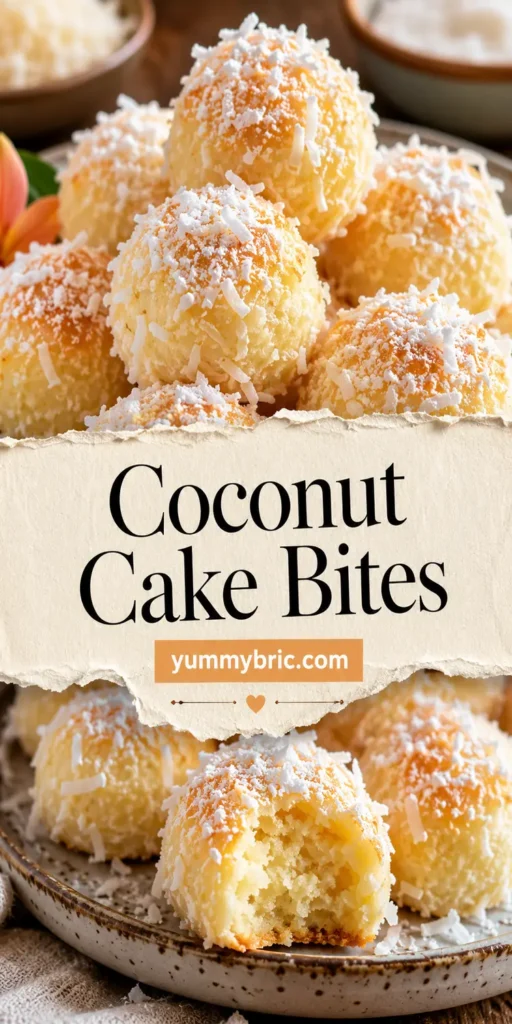 Coconut Cake Bites for Potluck Dessert