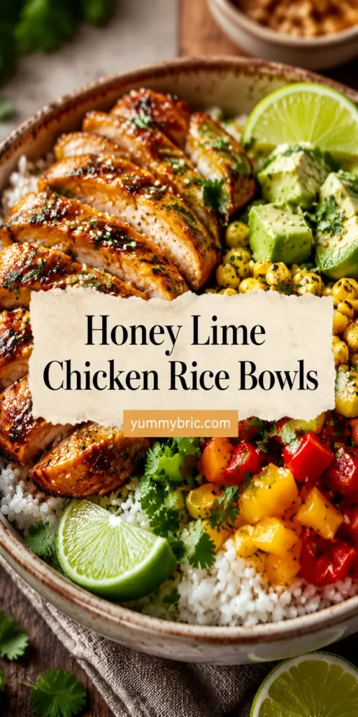 Honey Lime Chicken Rice Bowls for Summer Dinner