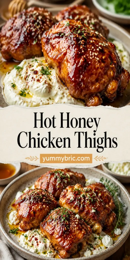Hot Honey Chicken Thighs with Creamy Feta Sauce