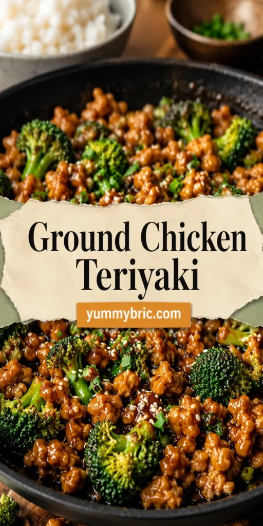 Ground Chicken Teriyaki Broccoli Skillet