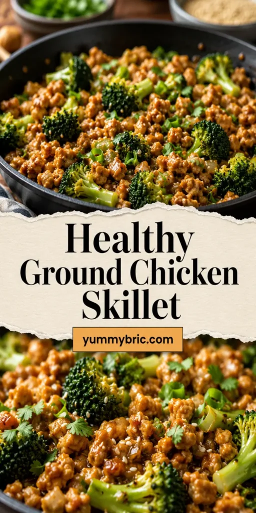 Healthy Ground Chicken and Broccoli Skillet