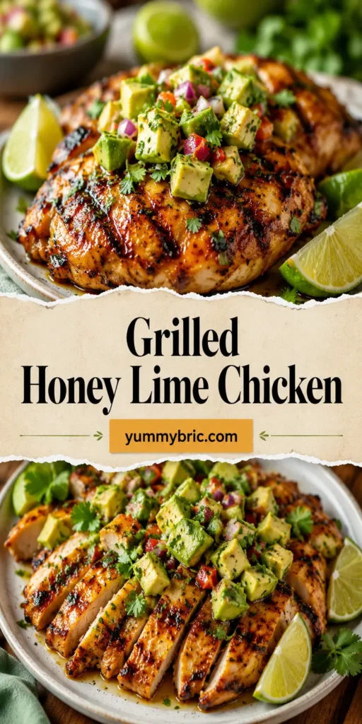 Grilled Honey Lime Chicken with Avocado Salsa