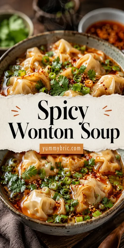 Spicy Wonton Soup with Chili Oil
