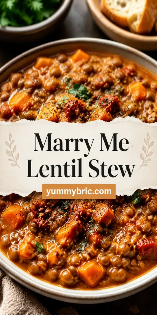 Marry Me Lentil Stew for Cozy Dinner