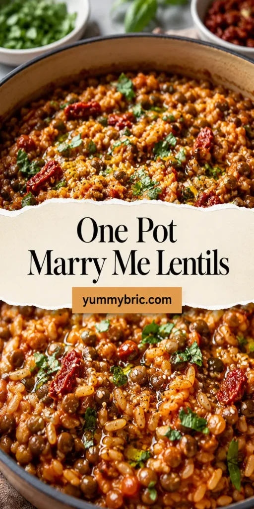 One Pot Marry Me Lentils with Rice