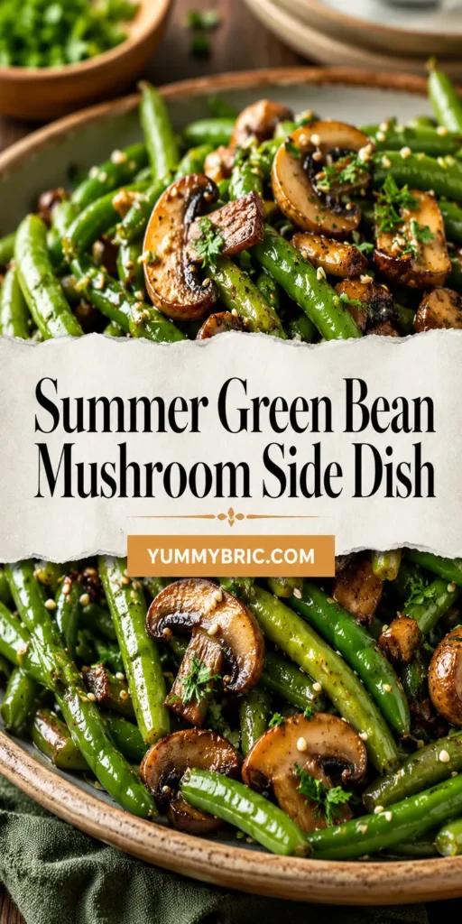Summer Green Bean Mushroom Side Dish