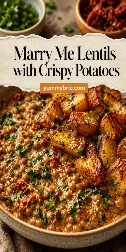 Marry Me Lentils with Crispy Potatoes