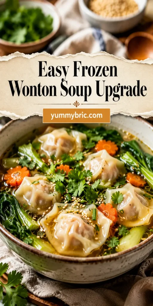 Easy Frozen Wonton Soup Upgrade