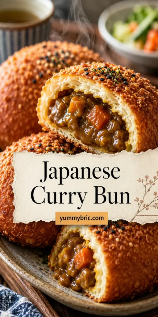 Japanese Curry Bun with Crispy Bread Crust