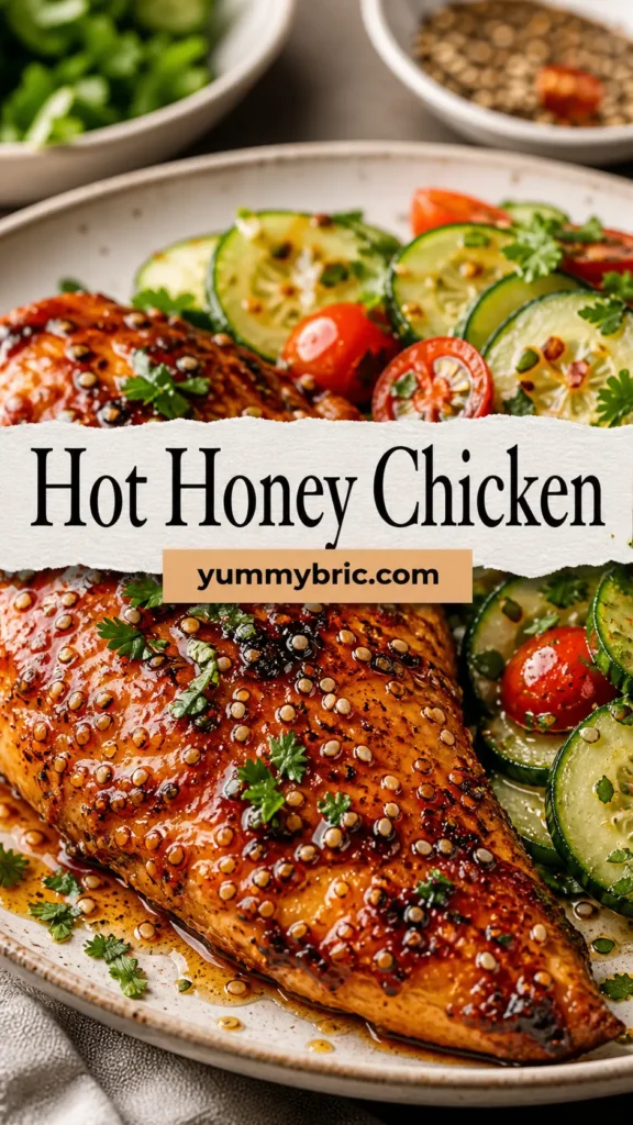 Hot Honey Chicken Breast with Cucumber Salad