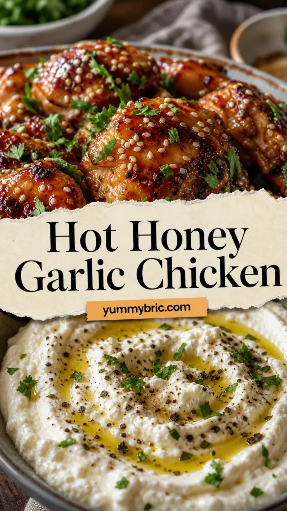 Hot Honey Garlic Chicken with Whipped Feta