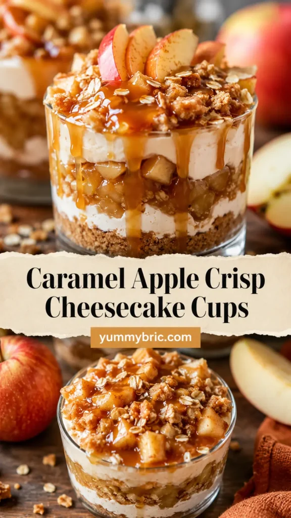 Caramel Apple Crisp Cheesecake Cups