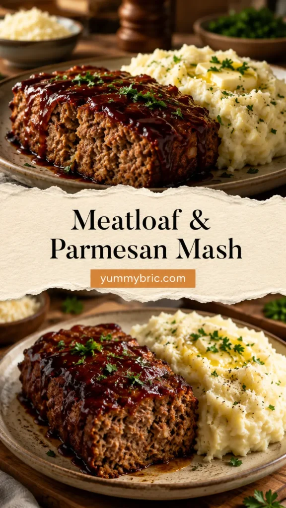 Meatloaf with Parmesan Mashed Potatoes