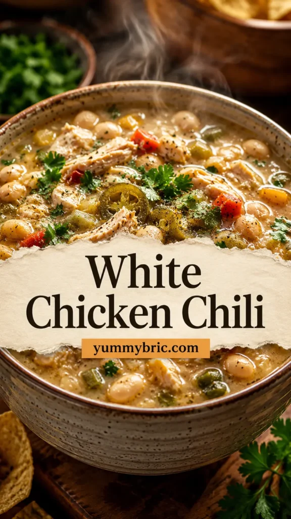 Restaurant Style White Chicken Chili with Fresh Herbs