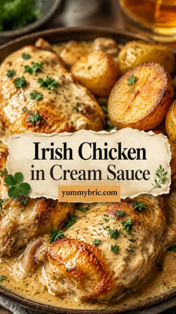 Irish Chicken in Whiskey Cream Sauce with Potatoes