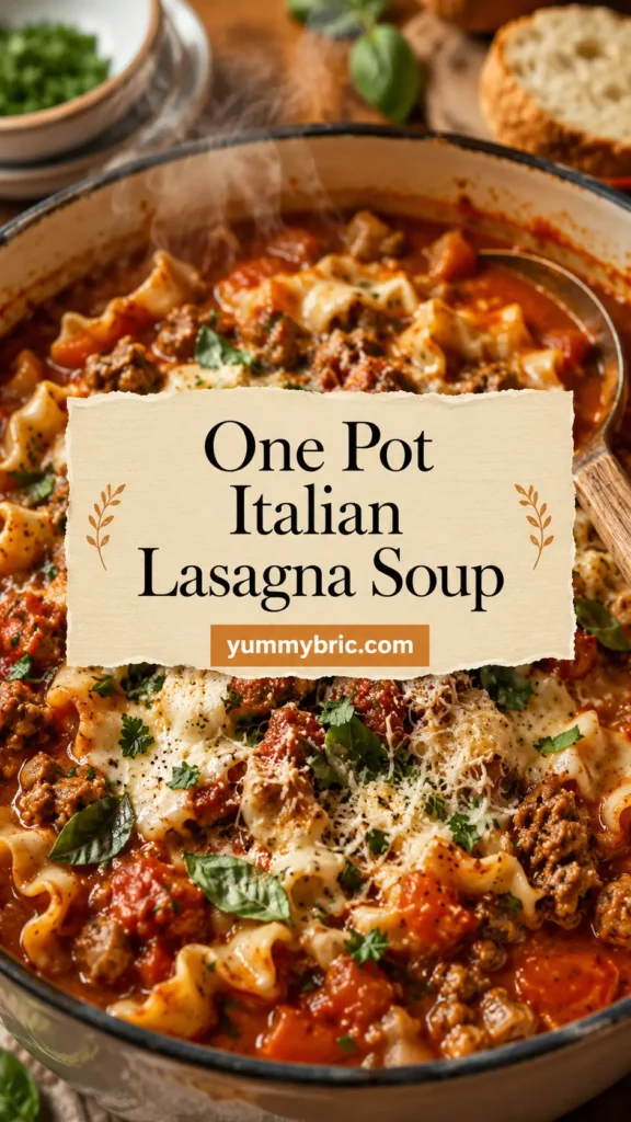 One Pot Italian Lasagna Soup for Cozy Nights