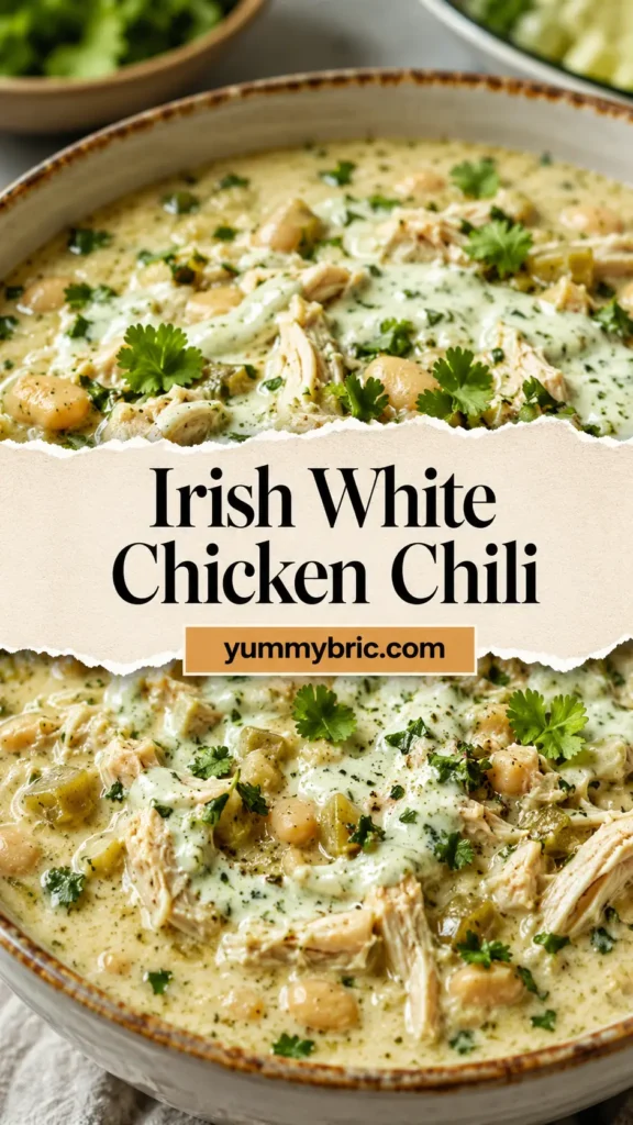 Irish White Chicken Chili with Creamy Herb Sauce