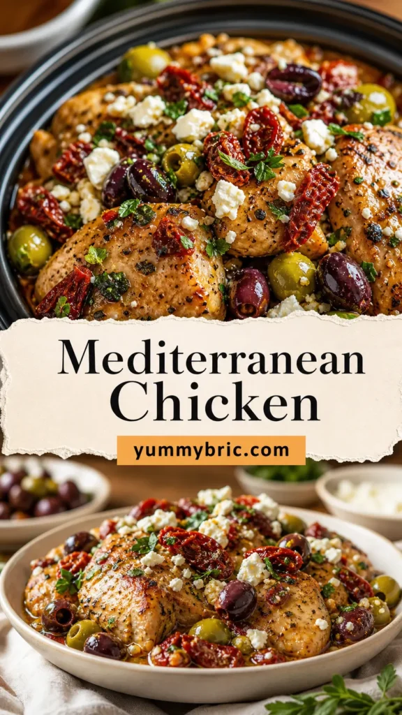 Crockpot Mediterranean Chicken with Feta