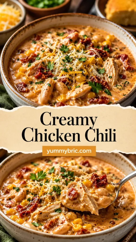 Creamy Chicken Chili with Sun-Dried Tomatoes