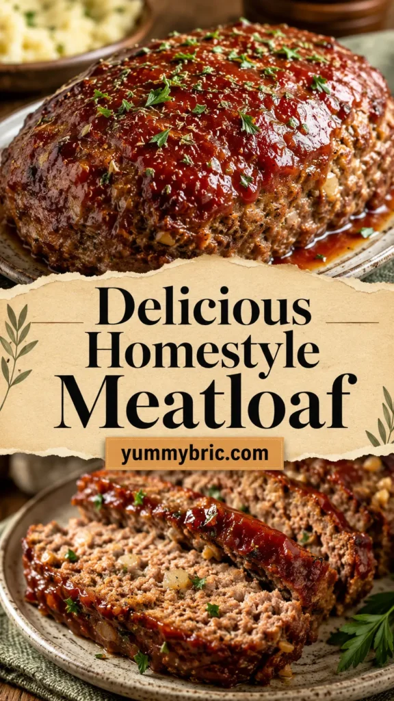 Homestyle Meatloaf with Italian Bread Crumbs