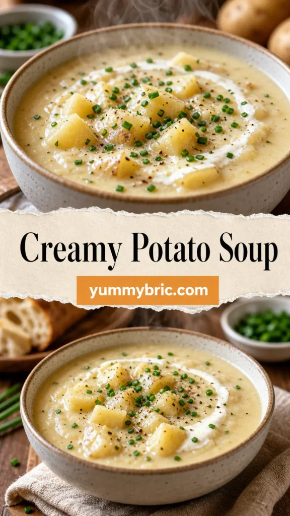 Crockpot Potato Soup with Cream and Chives