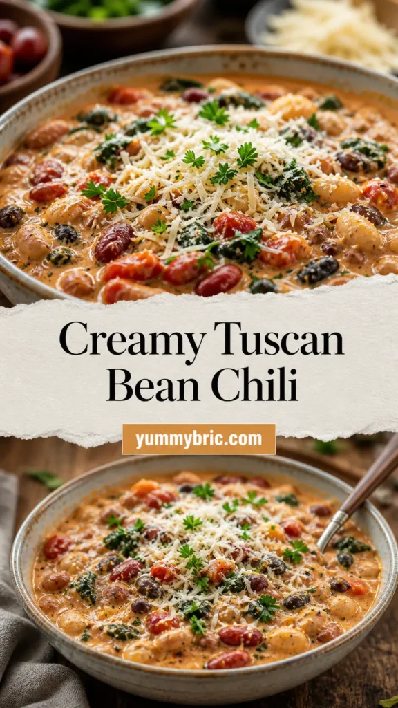 Creamy Tuscan Bean Chili with Parmesan