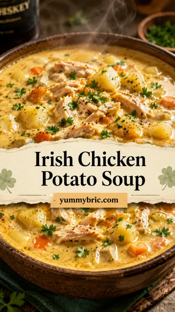 Irish Chicken Potato Soup with Creamy Whiskey Sauce