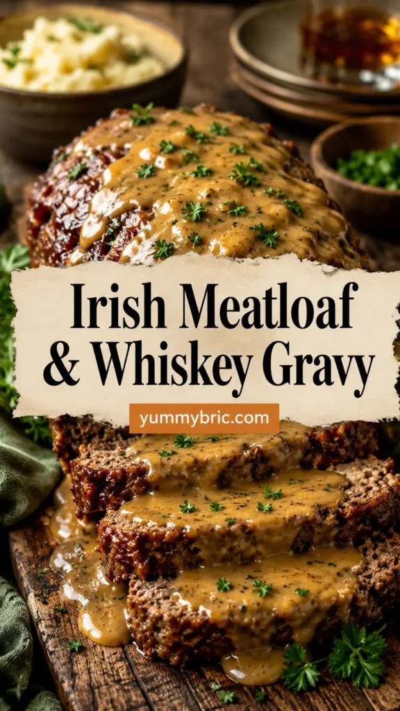 Irish Meatloaf with Whiskey Cream Gravy