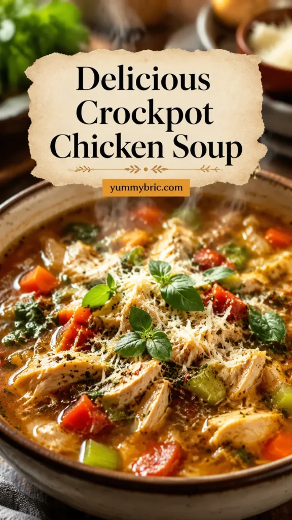 Crockpot Chicken Soup with Italian Herbs