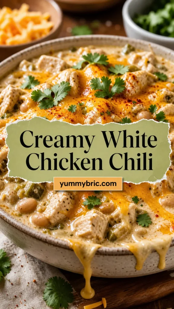Creamy White Chicken Chili with Irish Cheddar