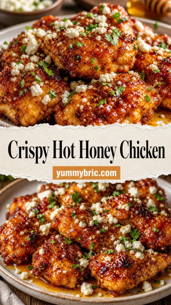 Crispy Hot Honey Chicken with Feta Crumbles