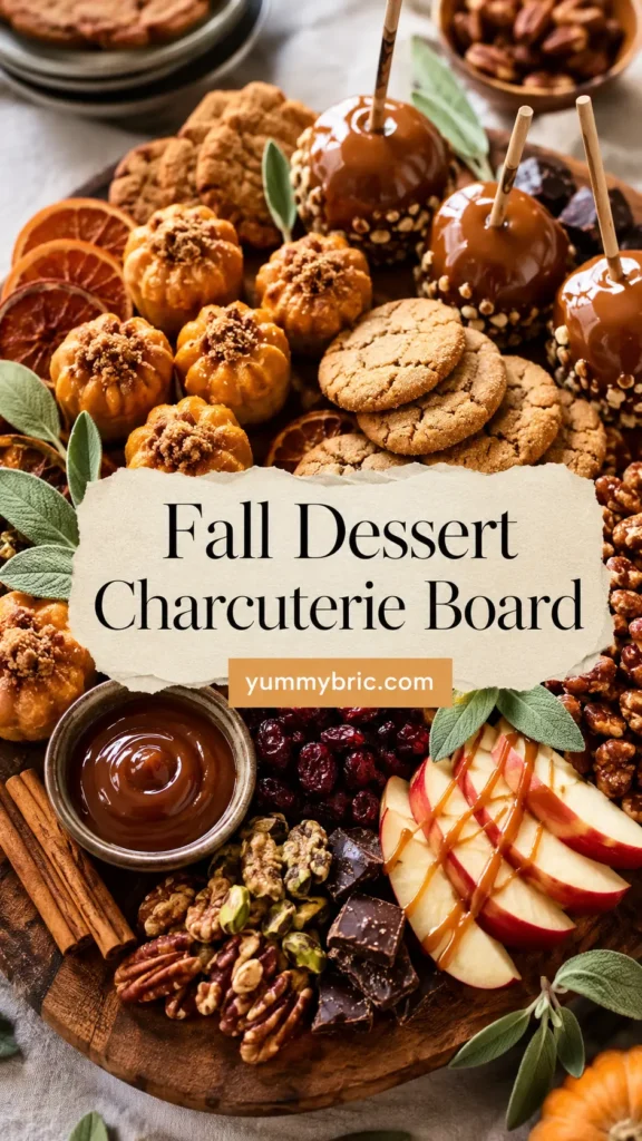 Fall Dessert Charcuterie Board with Pumpkin Bites
