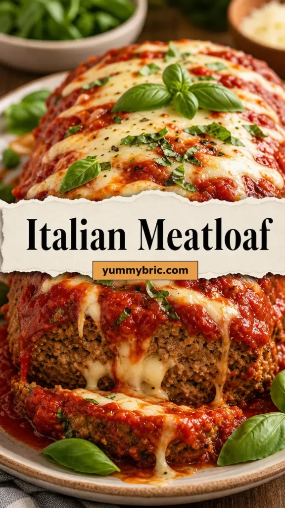 Italian Meatloaf with Mozzarella and Marinara