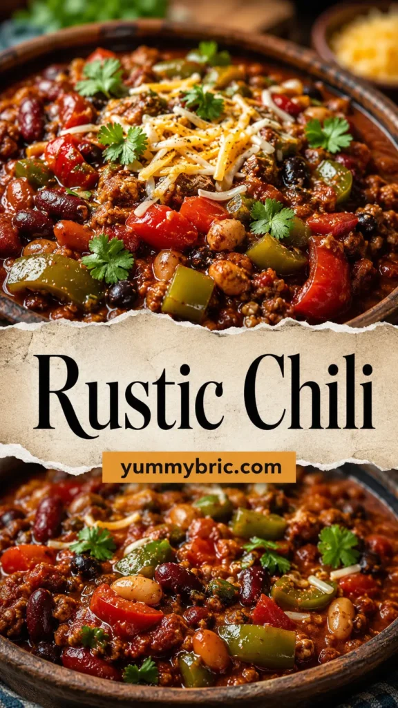 Rustic Chili with Roasted Peppers and Beans
