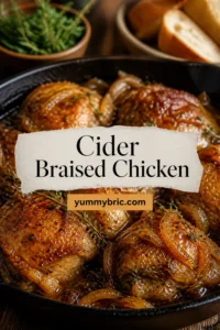 Cider Braised Chicken with Caramelized Onions.